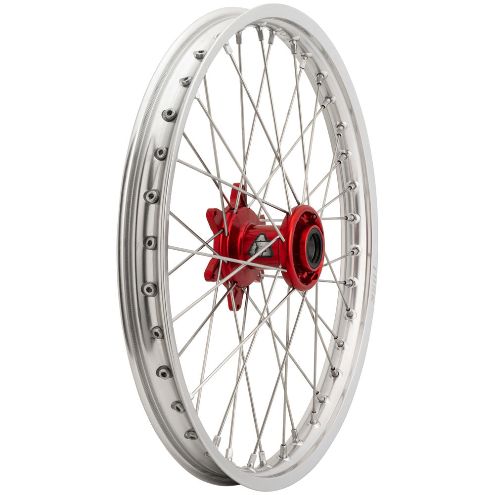 Tusk 1418490322 Impact Complete Front Wheel 21x1.60 Silver Rim