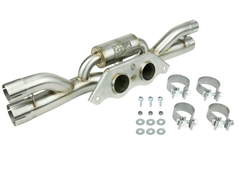 AFE 49C36434 MACHForce XP 304 Stainless Secondary Muffler Delete Pipe 14-19 fit