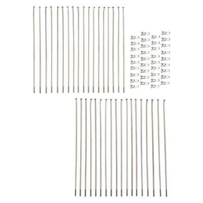Tusk 1420280041 Motorcycle Spoke Kit - Front 21" Silver Spoke/Silver Nipple