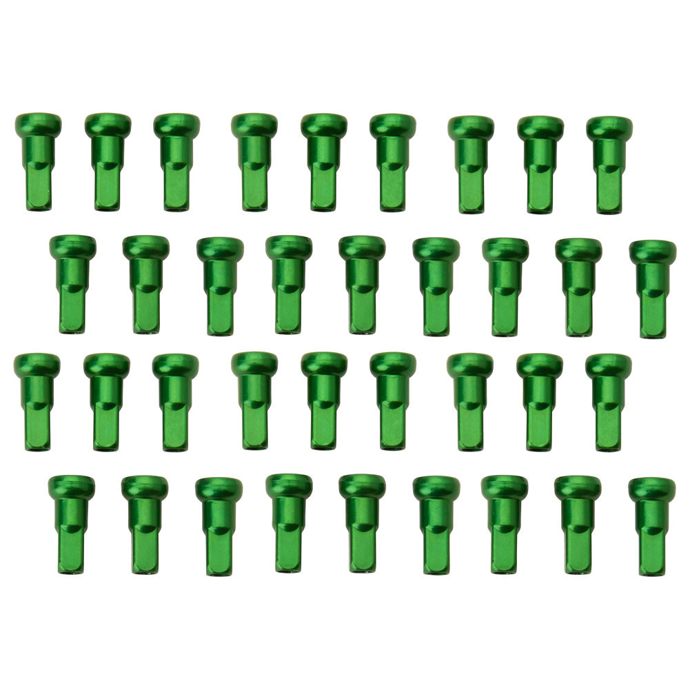 Tusk 1420280043 Motorcycle Spoke Kit - Front 21" Silver Spoke/Green Nipple