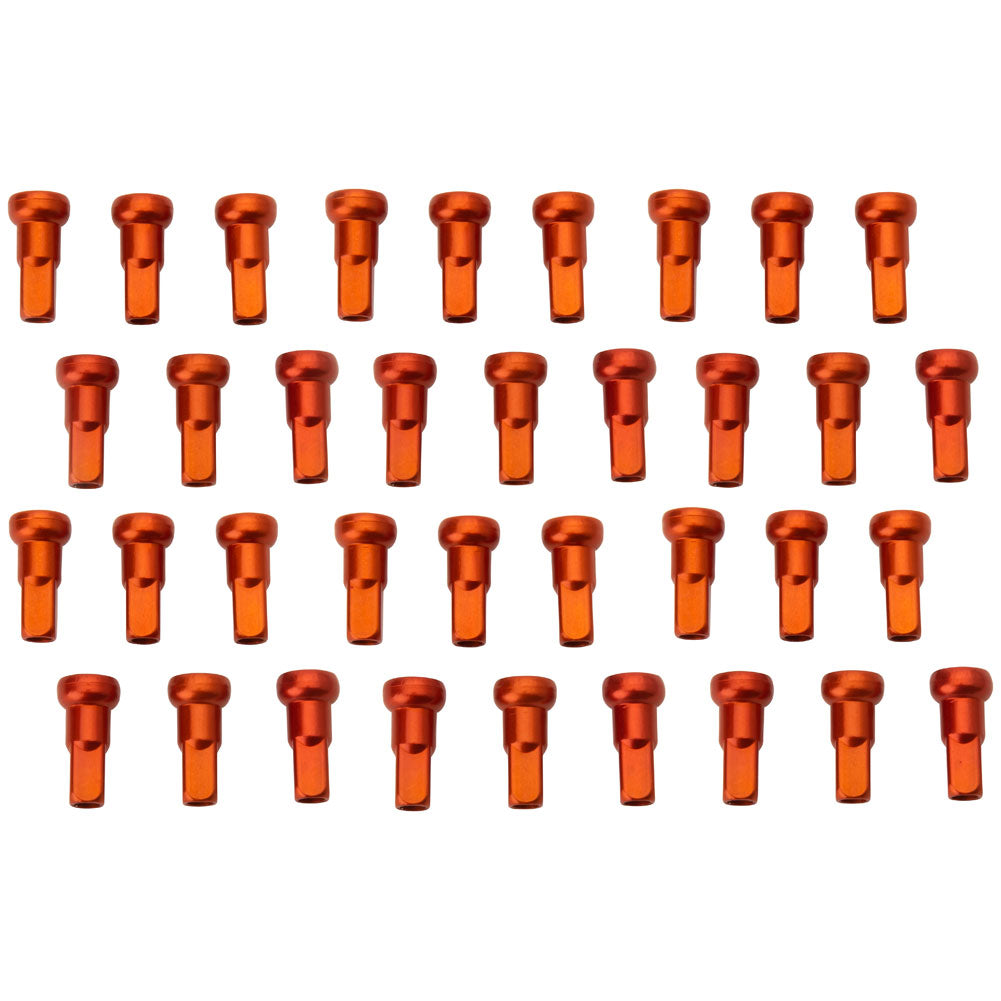 Tusk 1420280045 Motorcycle Spoke Kit - Front 21" Silver Spoke/Orange Nipple
