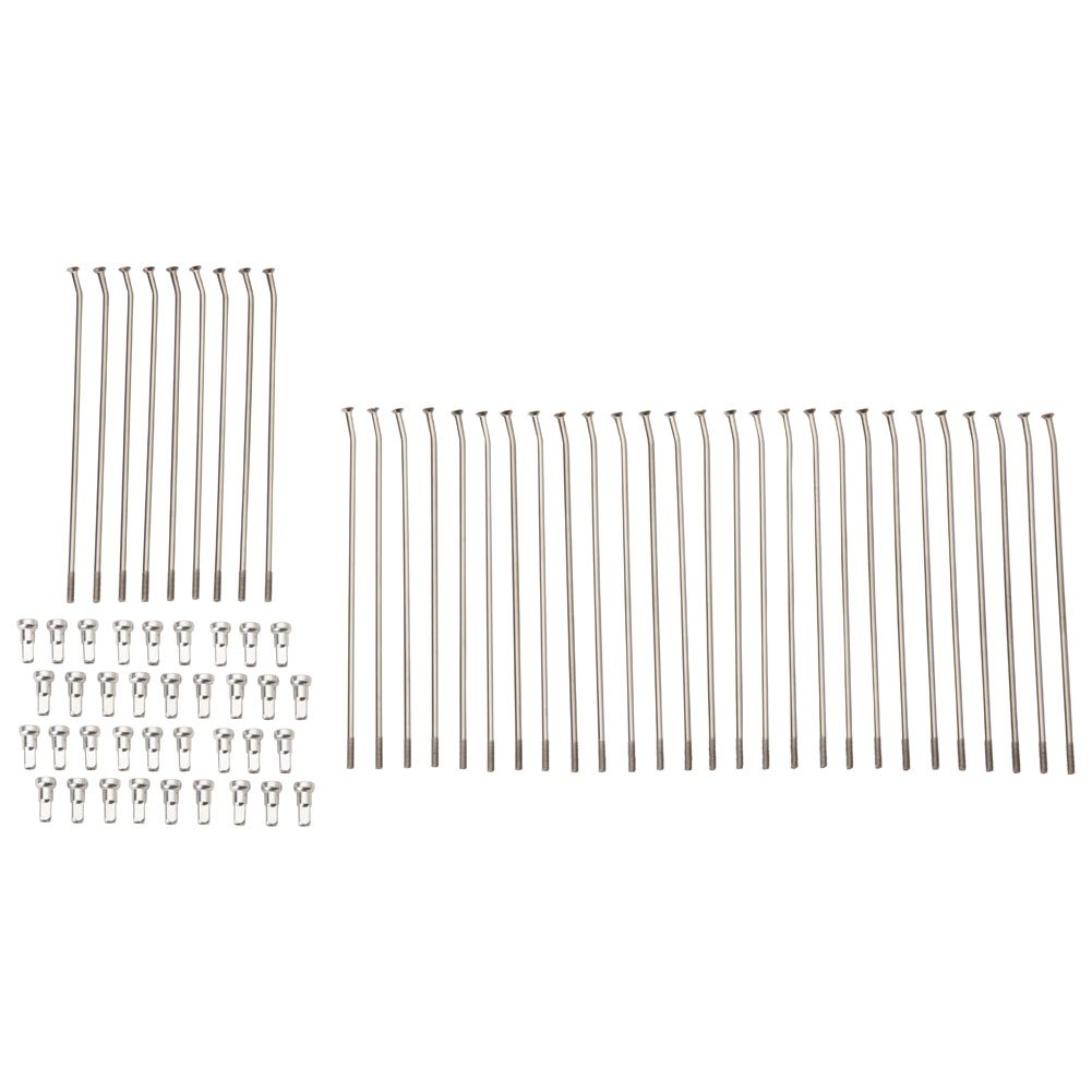 Tusk 1420290060 Motorcycle Spoke Kit - Rear 19" Silver Spoke/Silver Nipple