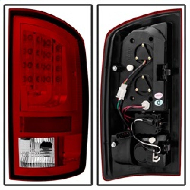 Spyder 5081971 fits Dodge 07-08 Ram 1500 Version 2 LED Tail Lights - Red Clear