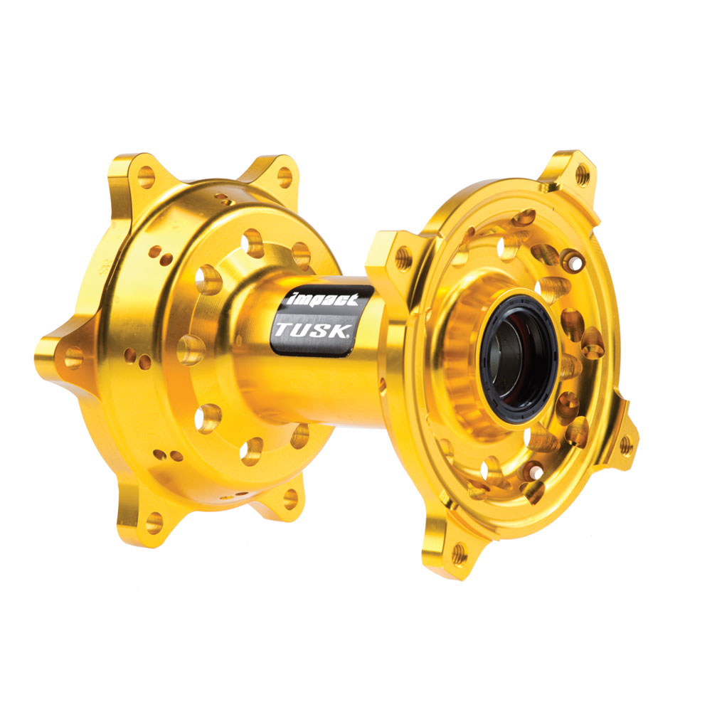 Tusk 1437260004 Impact Motorcycle Hub - Rear  Yellow