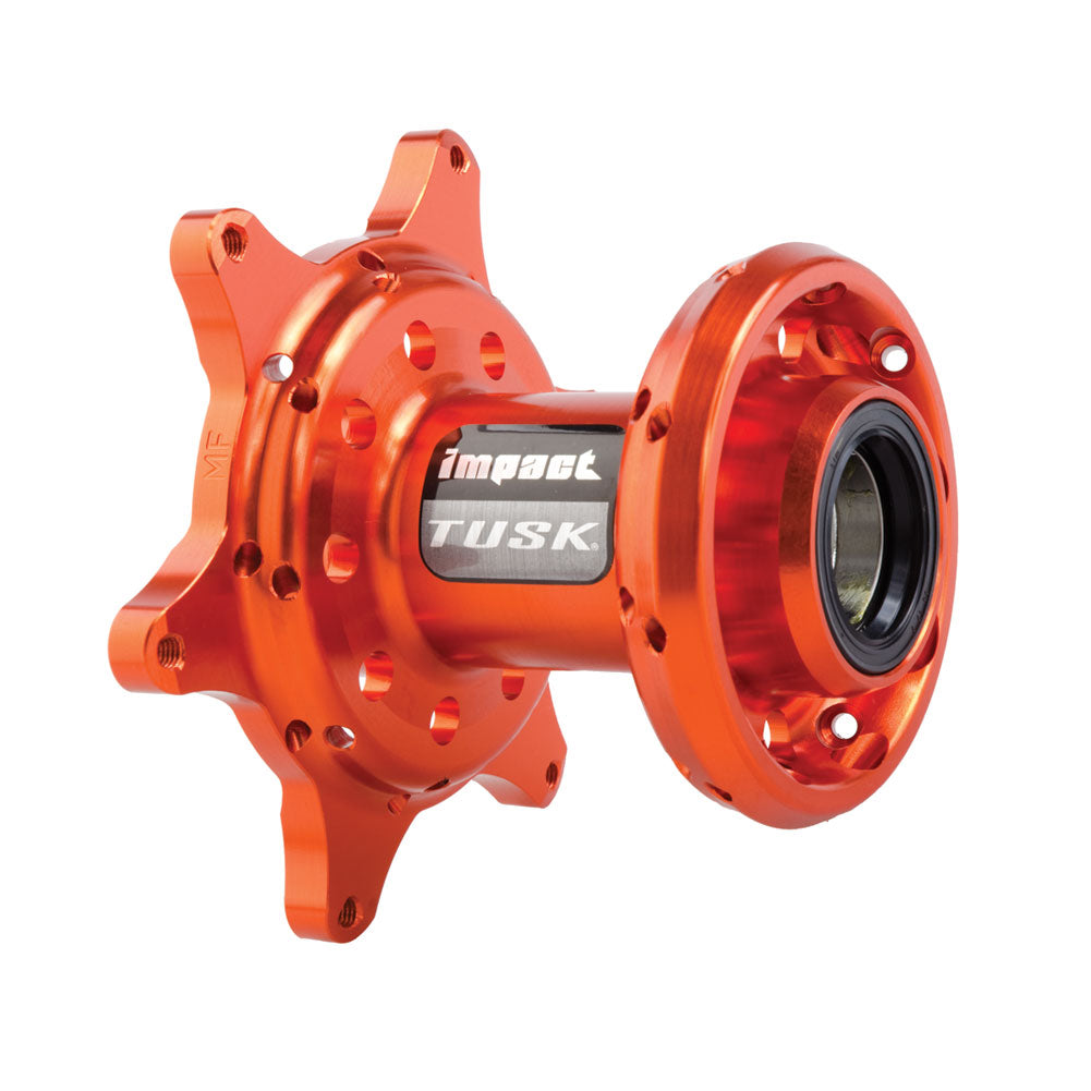 Tusk 1437270023 Impact Motorcycle Hub - Front  Orange