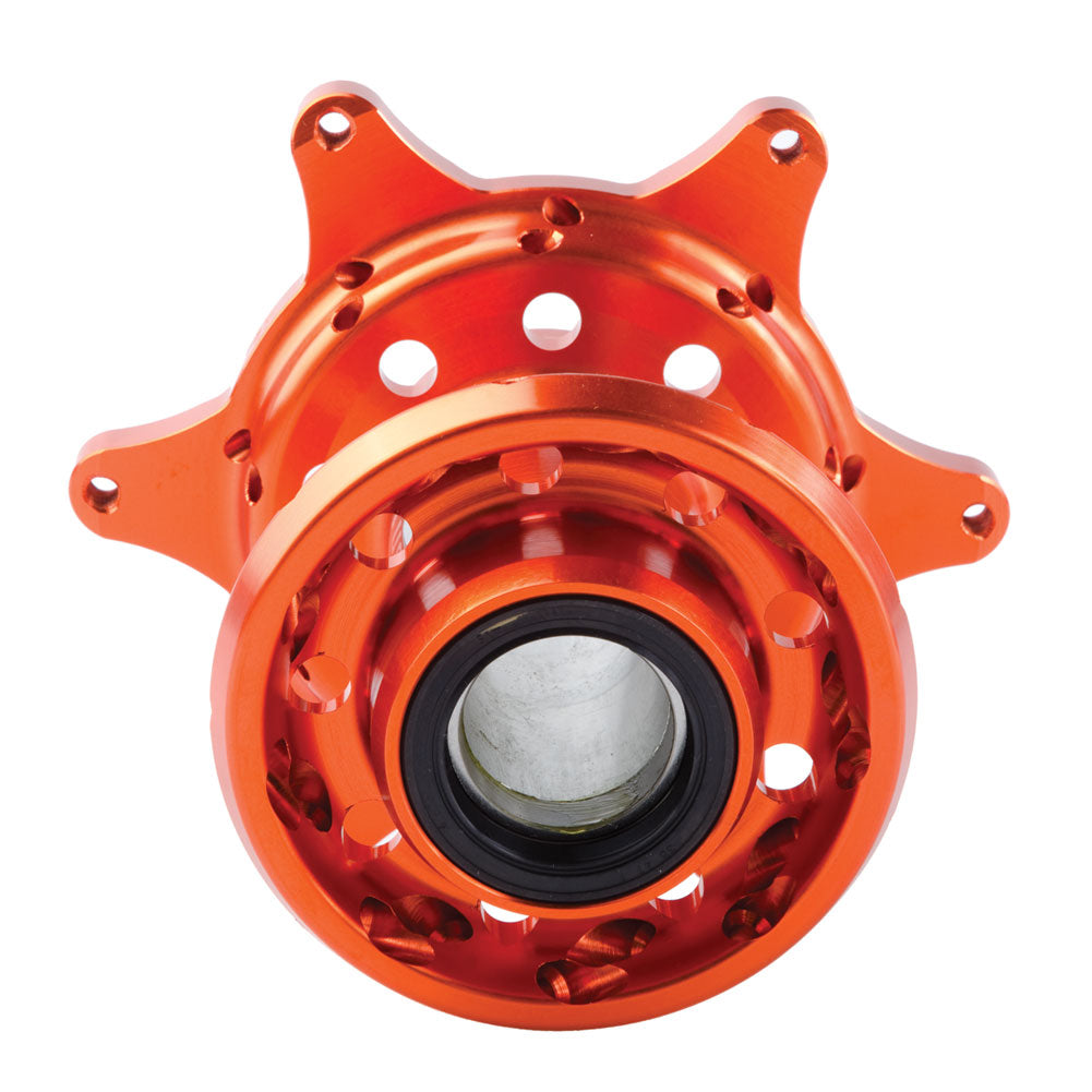 Tusk 1437270023 Impact Motorcycle Hub - Front  Orange