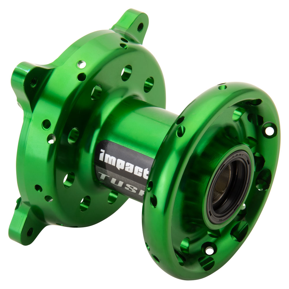 Tusk 1437270043 Impact Motorcycle Hub - Front  Green
