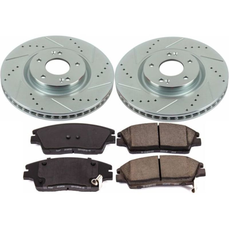 PowerStop K7343 fits Hyundai 15-17 Tucson Front Z23 Evolution Sport Brake Kit