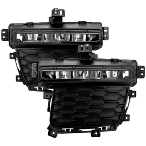 SPYDER 9054365 22-24 fits Jeep Grand Cherokee (3-Row) OEM LED Fog Lights w/Switch - Clear (FL-JGC22-3R-LED-C)