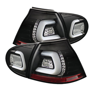 Spyder 5073792 fits Volkswagen 06-09 Golf V LED TURN SIGNAL LED Tail Lights Bla