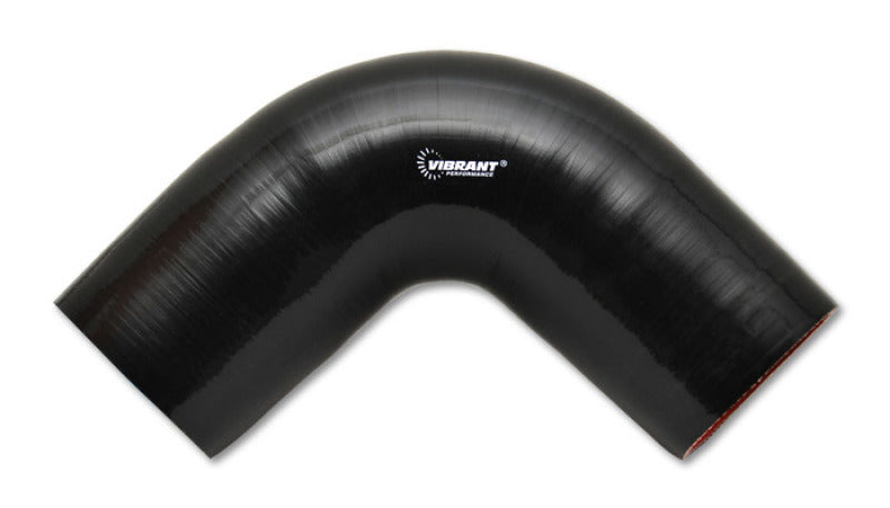Vibrant 27925 90 Degree Silicone Elbow 1.625in ID x 5.00in Leg Length - Black