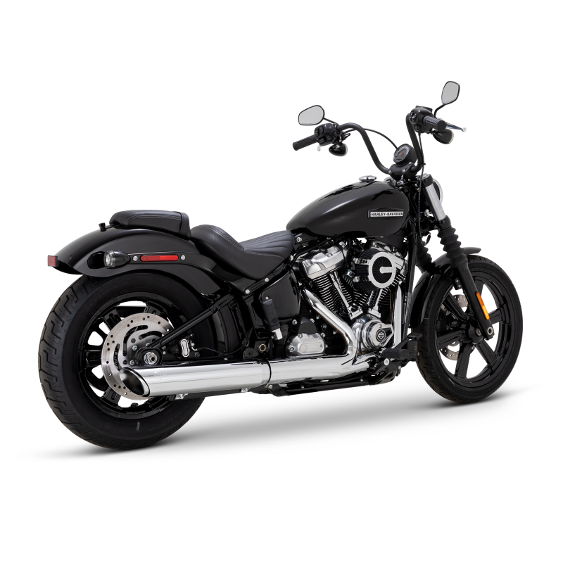 Vance and Hines 16750 Vance & Hines 2025+ HD Softail Twin Slash 4in Round Chrome Slip-On Exhaust