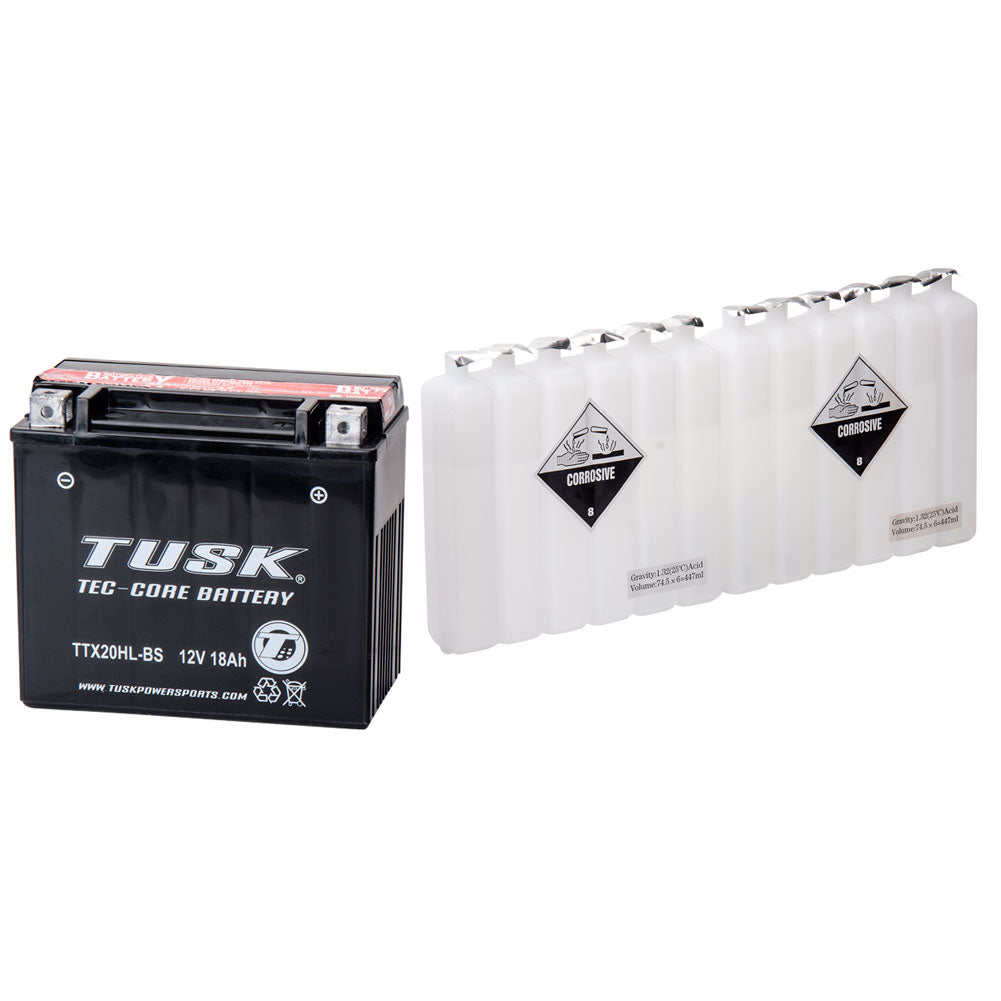 Tusk 1461700018 Tec-Core Battery with Acid TTX20HLBS Maintenance-Free
