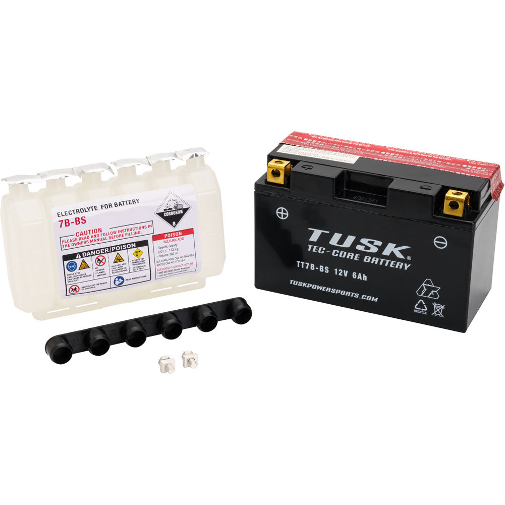 Tusk 1461700051 Tec-Core Battery with Acid TT7B-BS Maintenance-Free