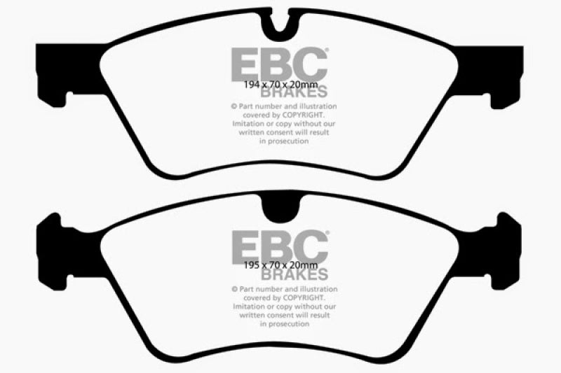 EBC DP21592 fits Mercedes-Benz 07-09 R-Class R320 3.0 TD Greenstuff Front Brake Pads