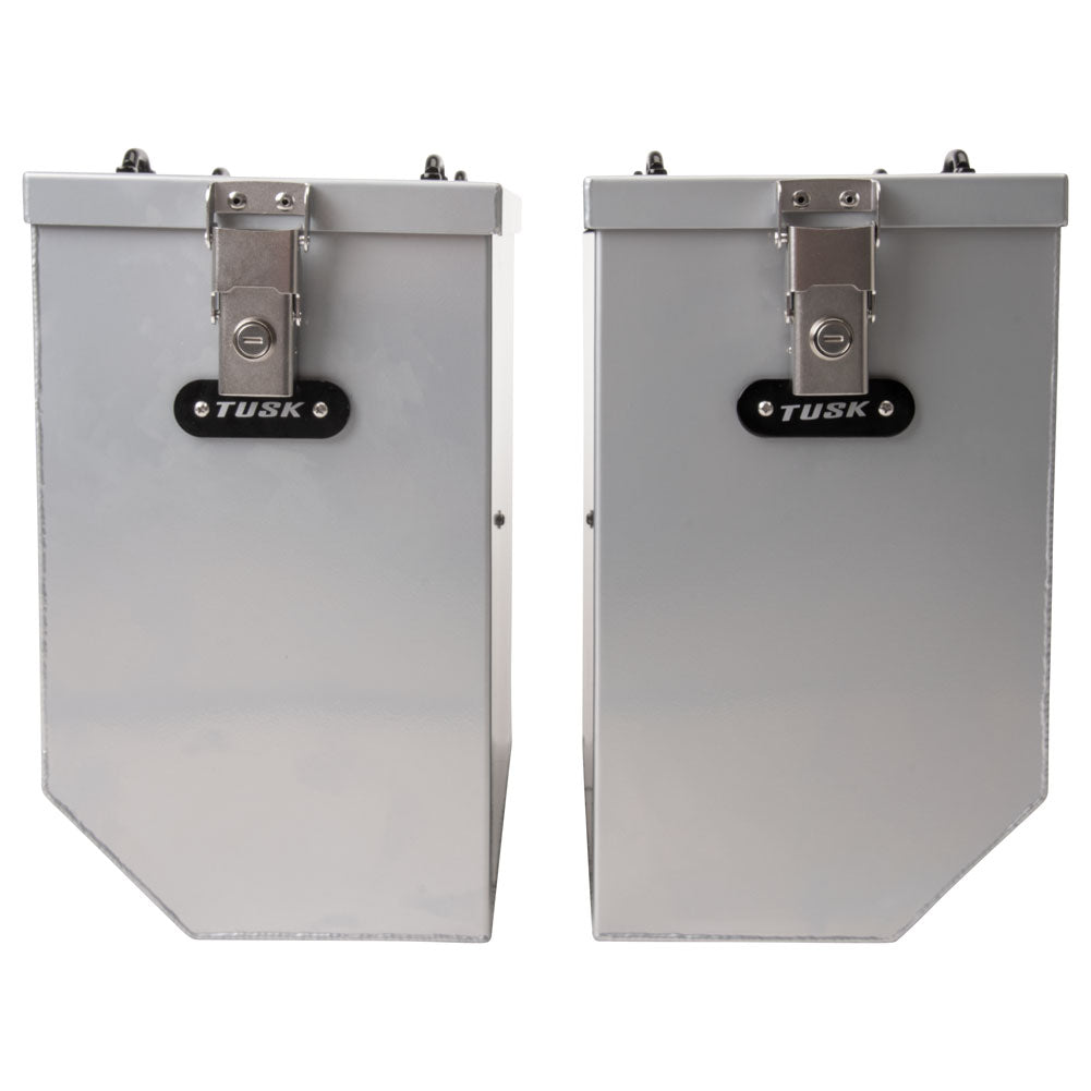 Tusk 1467340124 Aluminum Panniers with Pannier Racks V2 Medium Silver