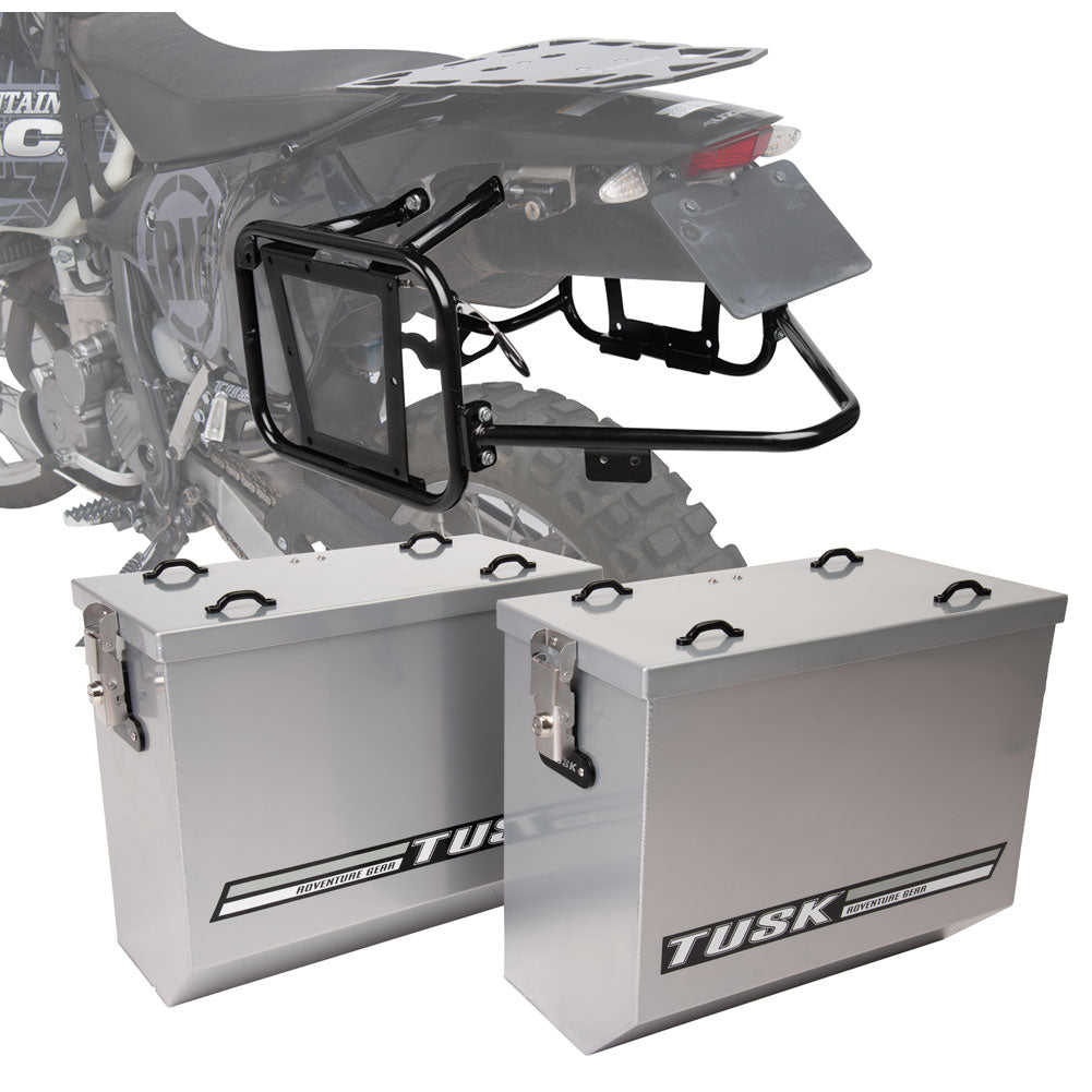 Tusk 1467340131 Aluminum Panniers with Pannier Racks V2 Medium Silver