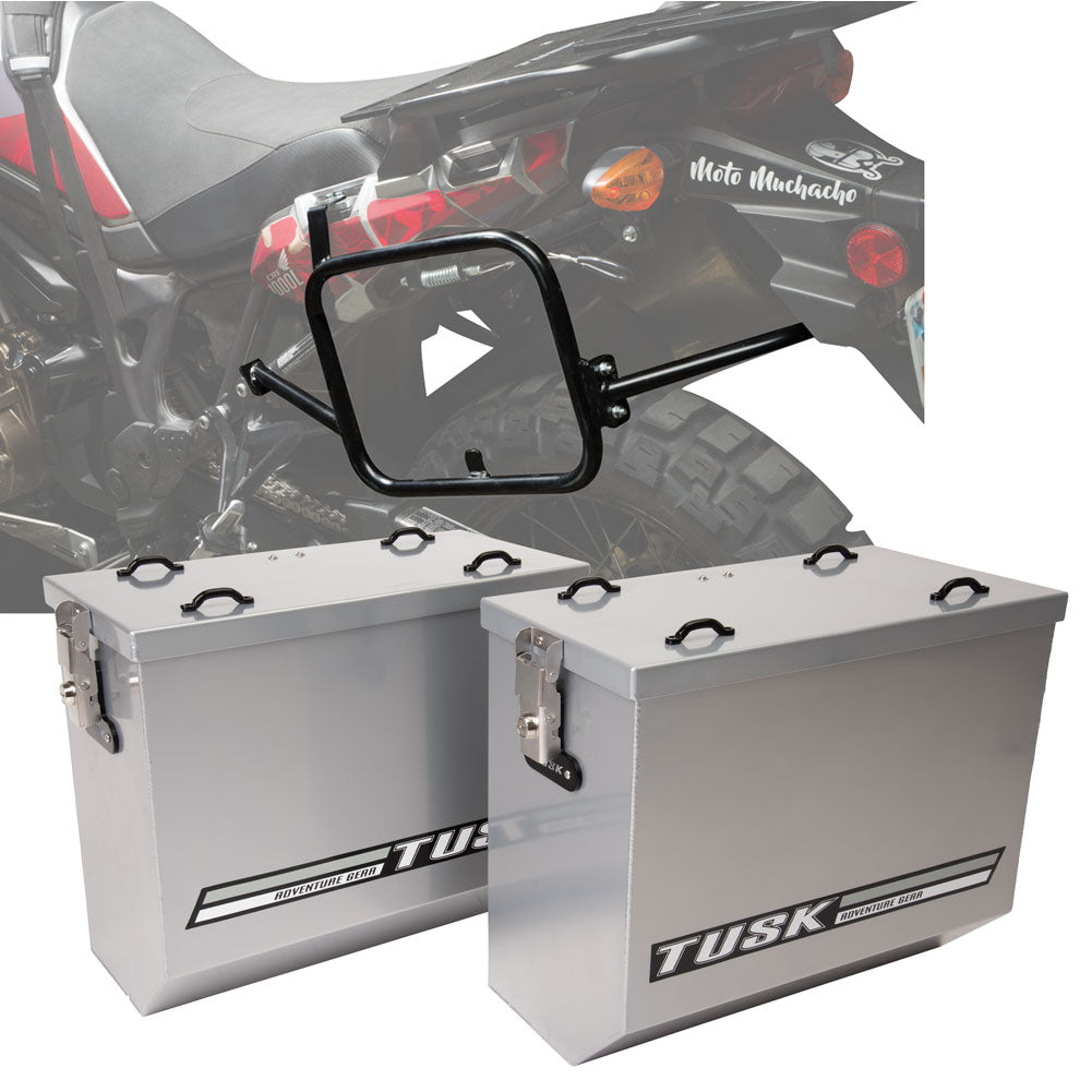 Tusk 1467340135 Aluminum Panniers with Pannier Racks V2 Medium Silver