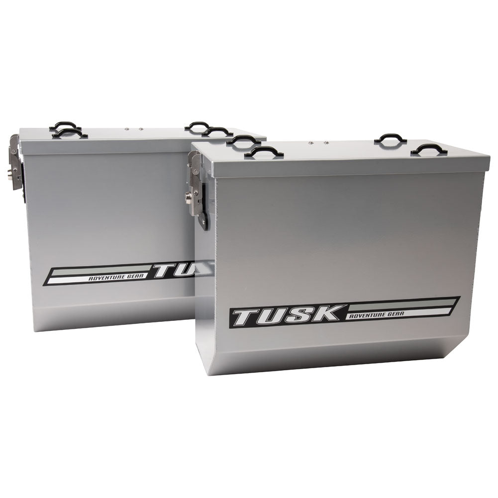 Tusk 1467340155 Aluminum Panniers with Pannier Racks V2 Medium Silver