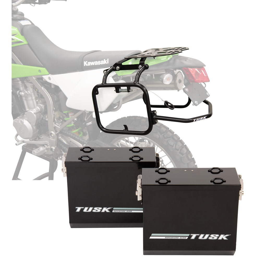 Tusk 1467340174 Aluminum Panniers with Pannier Racks V2 Medium Black