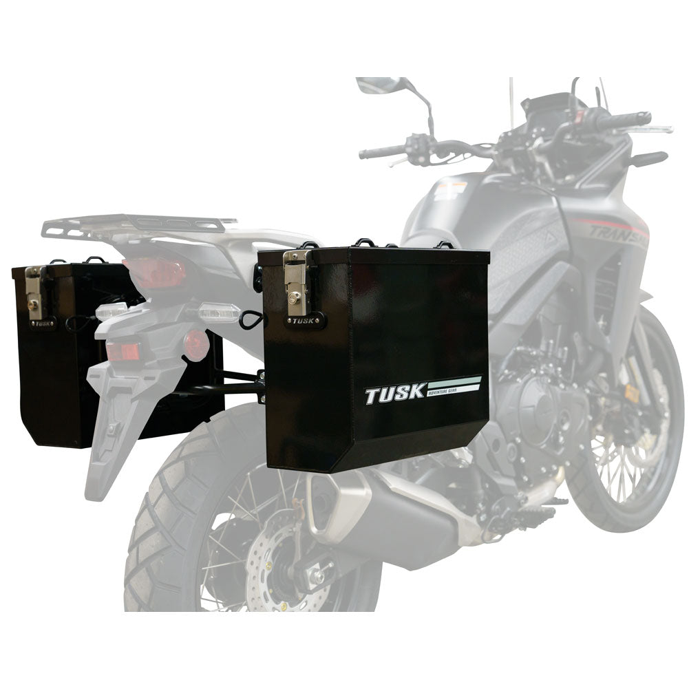 Tusk 1467340195 Aluminum Panniers with Pannier Racks V2 Medium Black