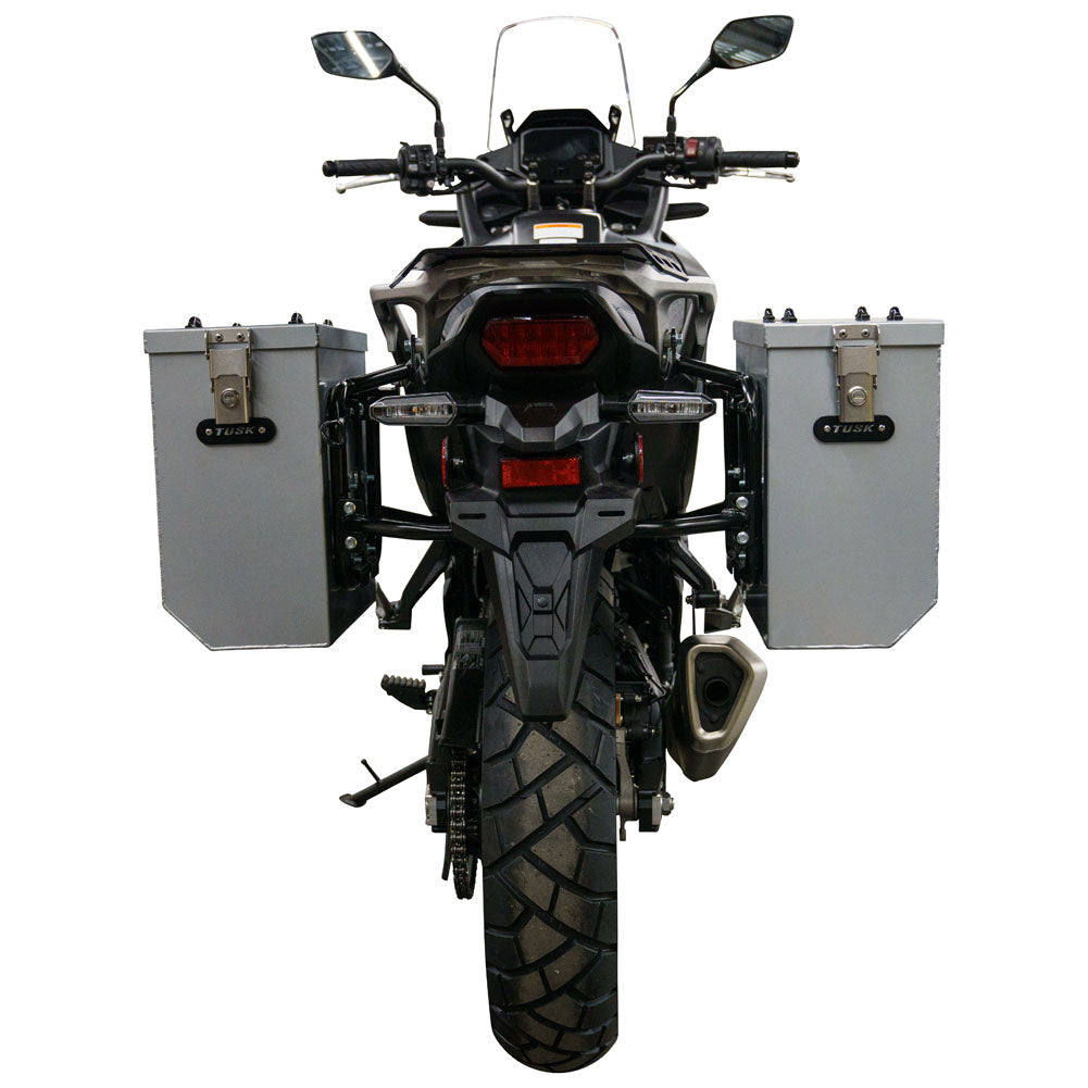 Tusk 1467340196 Aluminum Panniers with Pannier Racks V2 Medium Silver