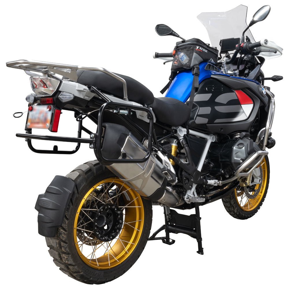 Tusk 1467340207 Aluminum Panniers with Pannier Racks V2 Large Silver