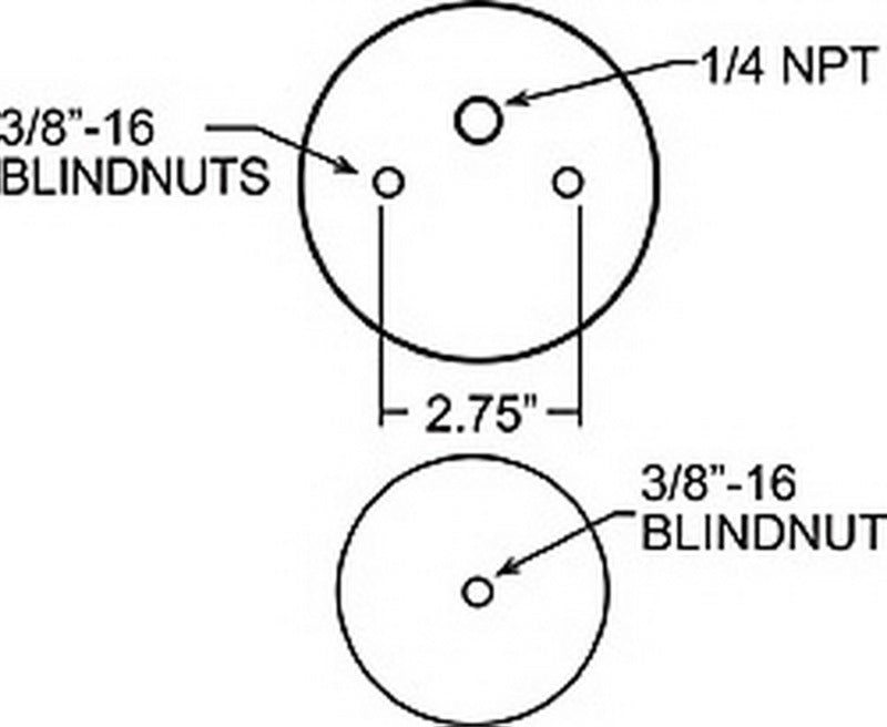 Firestone 9000 Ride-Rite Replacement Bellow 110/70 264mm (For Kit PN 2377 / 2320 / 2379) (W217609000)