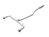 AFE 49-37015-L  2-1/2in 304 SS Cat-Back Exhaust w/ Blue Flame Tips 14-18 fits M
