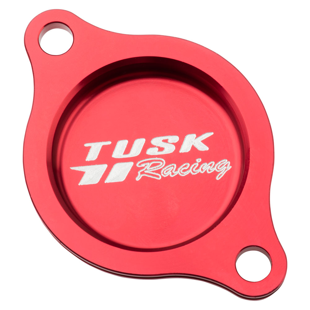 Tusk 1484210009 Aluminum Oil Filter Cover  Red