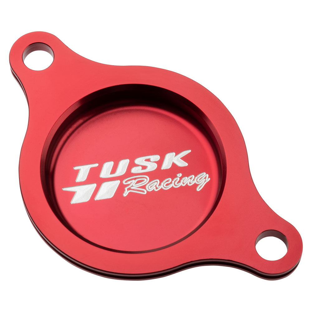Tusk 1484210010 Aluminum Oil Filter Cover  Red