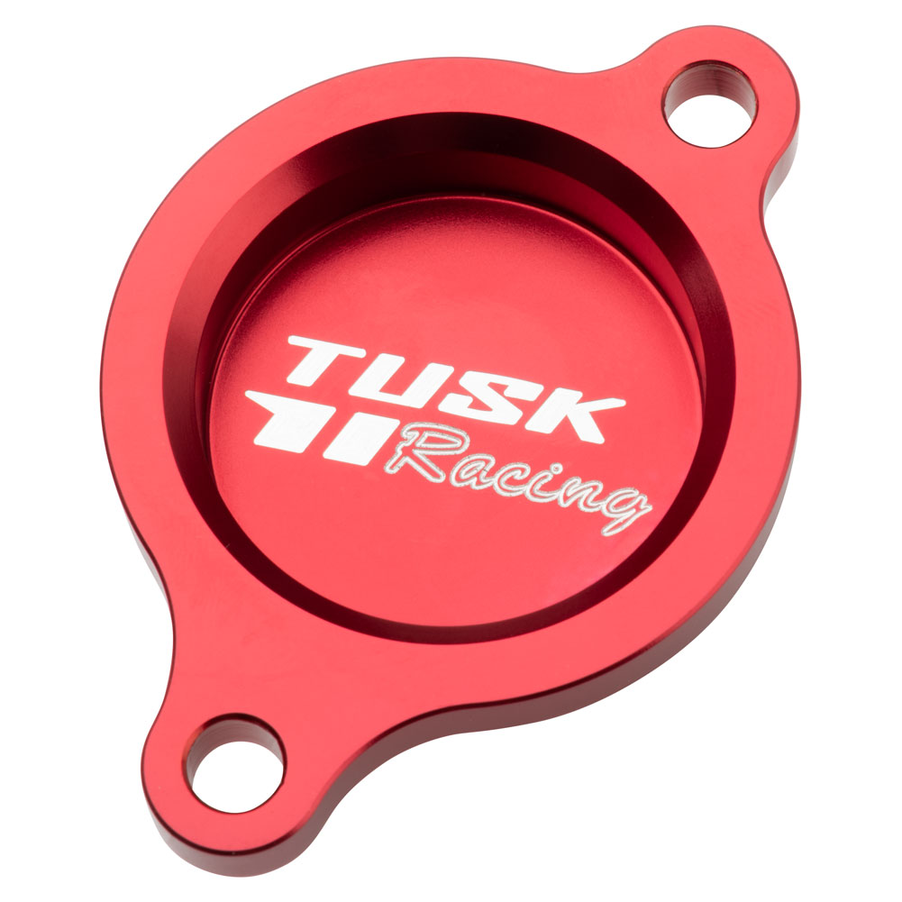 Tusk 1484210018 Aluminum Oil Filter Cover  Red