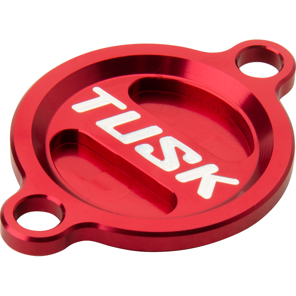 Tusk 1484210020 Aluminum Oil Filter Cover  Red