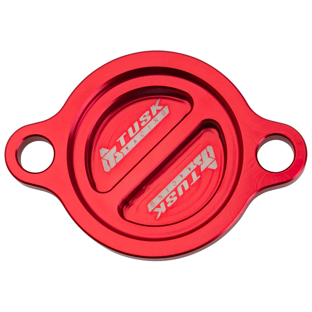 Tusk 1484210025 Aluminum Oil Filter Cover  Red