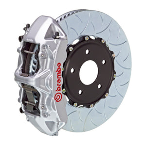 Brembo 1N3.8018A3 Brembo 99-07 Evo VI/VII/VIII/IXFront GT BBK 6 Piston Cast 350x34 2pc Rotor Slotted Type3-Silver