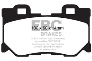 EBC DP21824 08-15 fits Infiniti G37 3.7 Greenstuff Rear Brake Pads