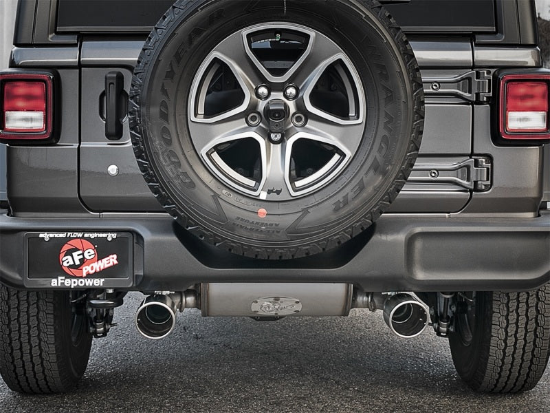 AFE 49-48066-P Series 2.5in 409 SS Cat-Back Exhaust w/ Polished Tips 2018+ fits