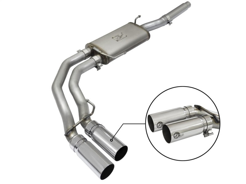 AFE 49-43079-P Exhausts Cat-Back SS fits Ford F-150 04-08 V8 4.6/5.4L w/ Polish