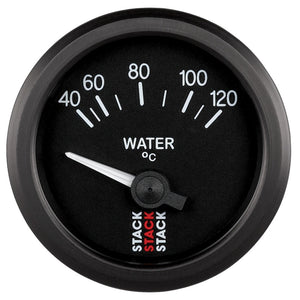 AutoMeter ST3207 Autometer 52mm Stack Instruments 40-120 Degree C Electric Water Temperature Gauge - Black