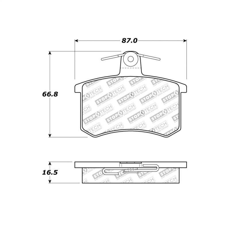 Stoptech 308.0228 Street Touring 96-2/97 Audi A4 / 96-01 A4 Quattro / 95-98 A6 Rear Brake Pads