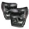 Spyder 5070289 fits Ford 11-15 Super Duty Projector Headlights LED Halo DRL Smk