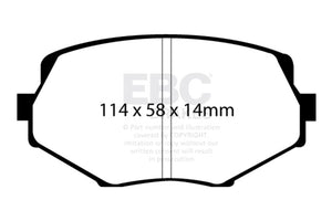 EBC DP21002 94-01 fits Mazda Miata MX5 1.8 Greenstuff Front Brake Pads