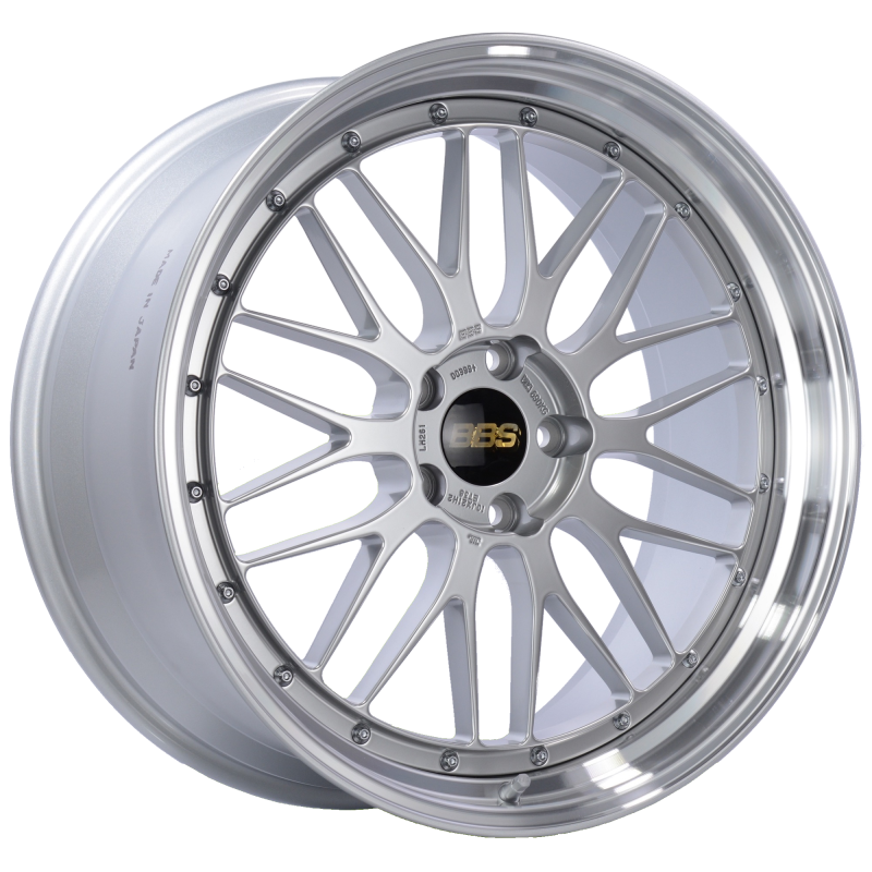 BBS LM261DSPK LM 21x10 5x120 ET38 Diamond Silver Center Diamond Cut Lip Wheel -82mm PFS/Clip Required