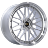 BBS LM261DSPK LM 21x10 5x120 ET38 Diamond Silver Center Diamond Cut Lip Wheel -82mm PFS/Clip Required