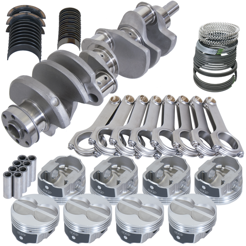 Eagle 14138030 fits Ford 351W 4.000in Crank 6.200in H-Beam -11cc Flat Top 4.030in Pistons Rotating Assembly