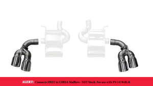 CORSA Performance 14774 Corsa 2017-2024 fits Chevy Camaro SS 2.75in Inlet / 4in Outlet Polished Tip Kit (For Corsa Exhaust Only)
