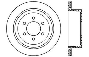 Stoptech 128.65102R 04-09 Ford F150 2WD / 04-09 F150 4WD Drilled Right Rear Rotor