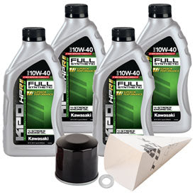 Tusk 1529860222 4-Stroke Oil Change Kit  Kawasaki KPO Full Synthetic 10W-40