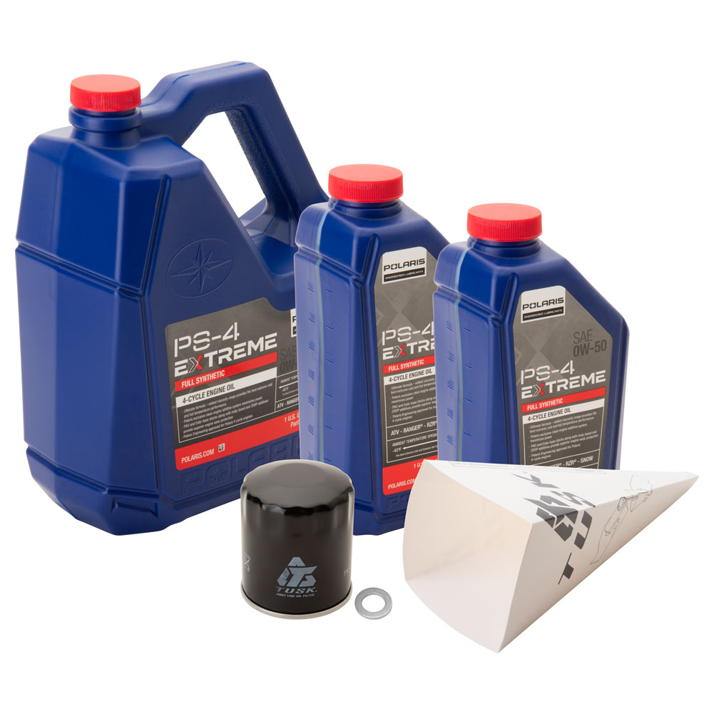 Tusk 1529860272 4-Stroke Oil Change Kit  Polaris PS-4 Extreme Duty 0W-50