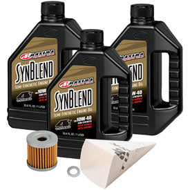Tusk 1529860423 4-Stroke Oil Change Kit  Maxima Synthetic Blend 10W-40